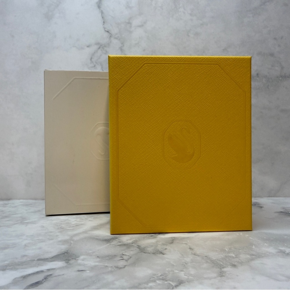 Authentic Swarovski Rectangular Jewelry Box with Outer Sleeve | Yellow | Empty